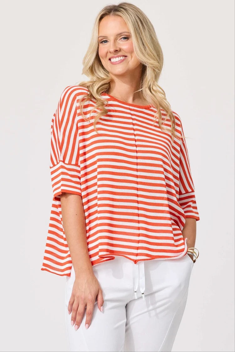 Lemon Tree Candela Knit White Orange