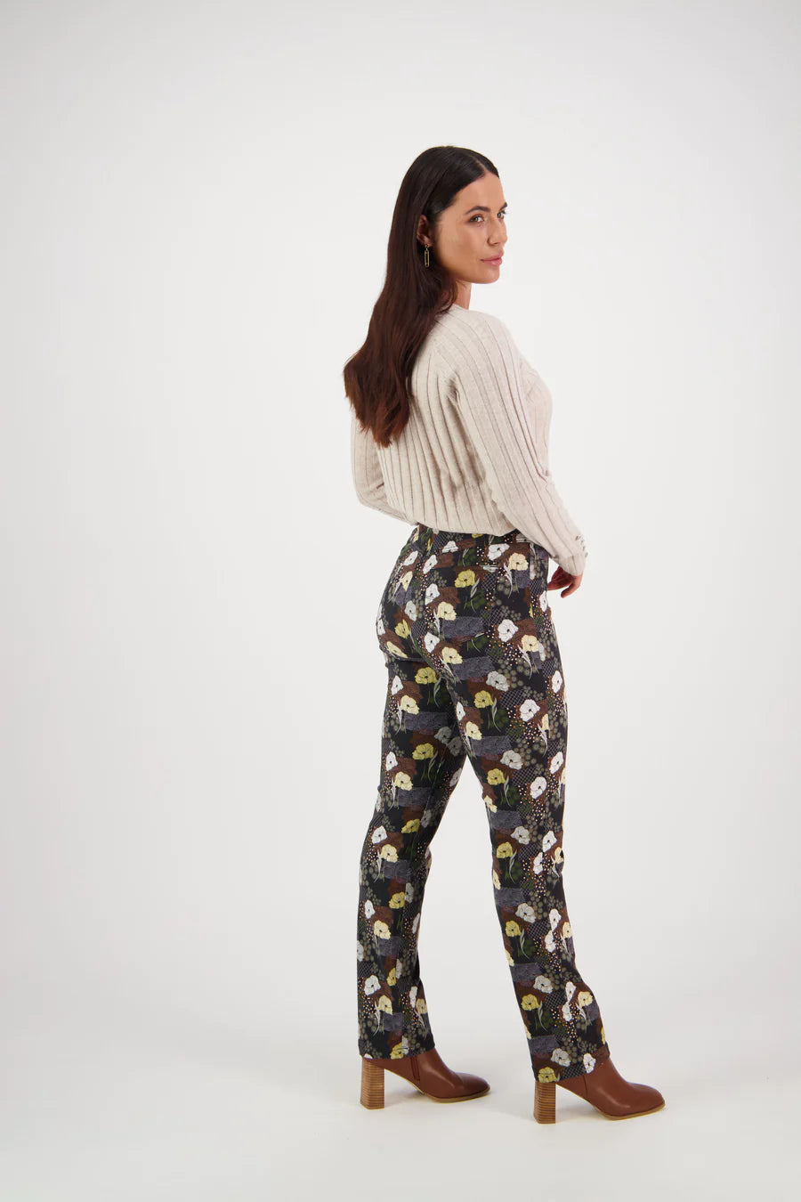 Vassalli Slim Leg Printed Pants Karma
