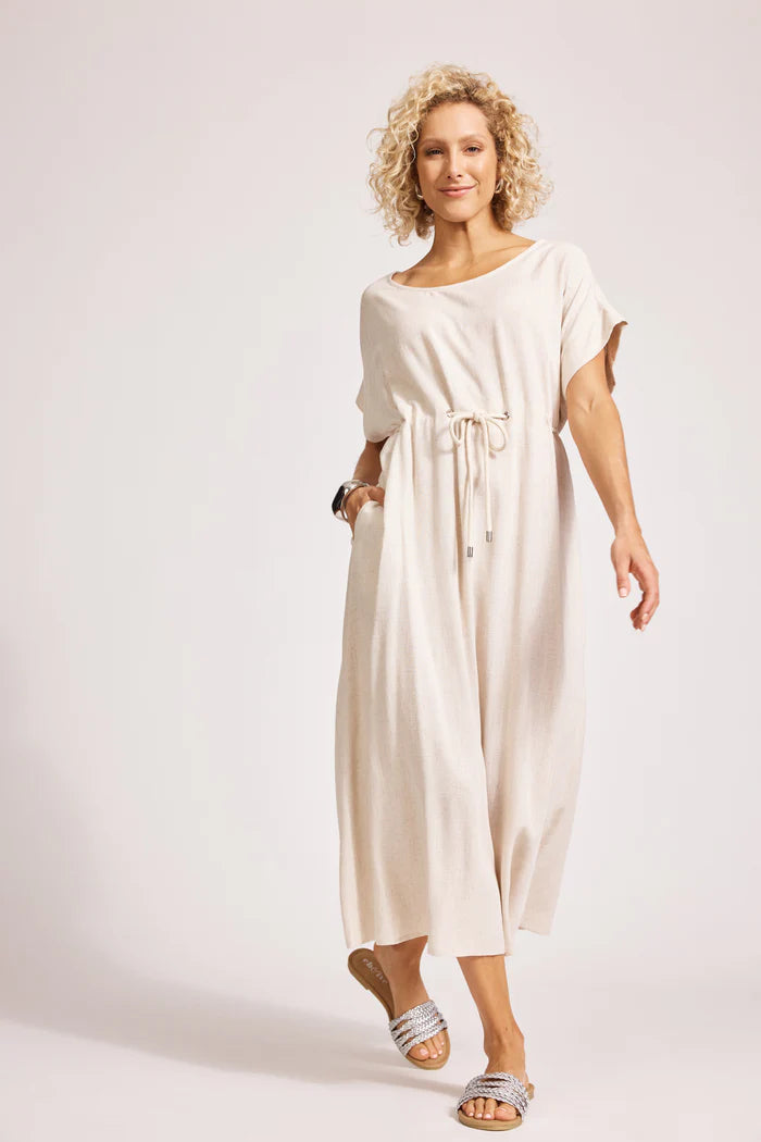 Eb & Ive Alesia Rope Tie Dress Tusk
