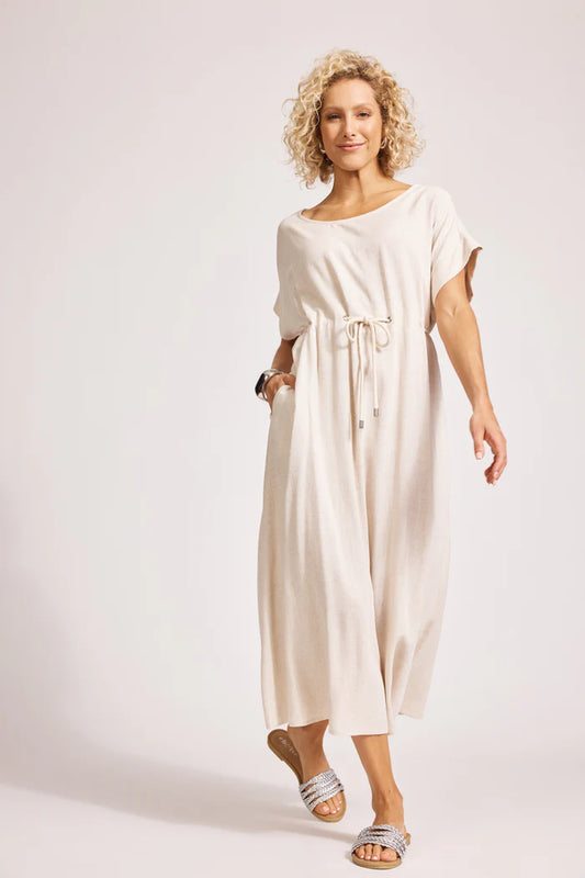 Eb & Ive Alesia Rope Tie Dress Tusk