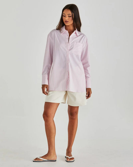 Sass Ambrose Shirt Pink Stripe
