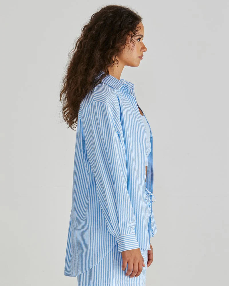 Sass Alani Shirt-Blue White Stripe
