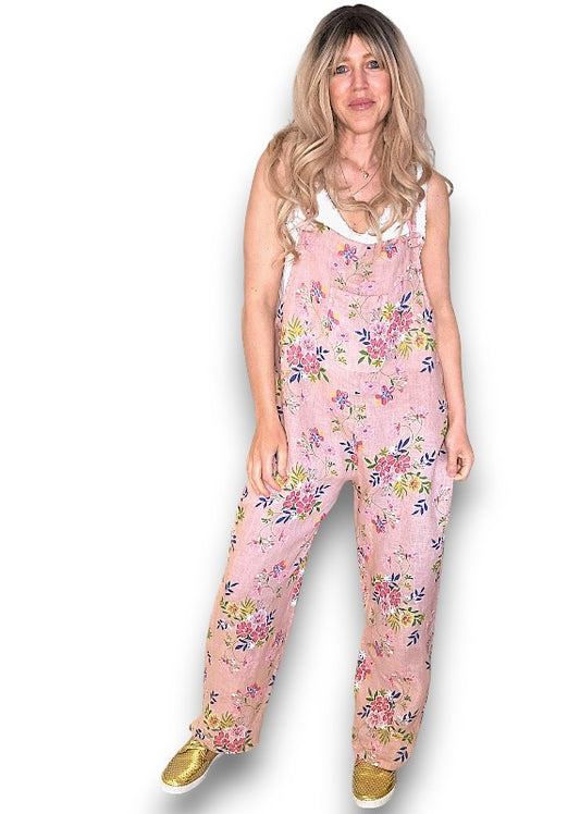 Helga May Baby Pink Wild Daisy Tie it your way-jumpsuit