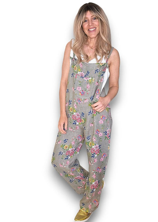 Helga May Mocha Wild Daisy Tie it your way-jumpsuit