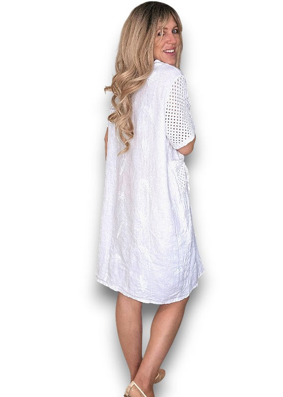 Helga May C'est La Vie Dress White