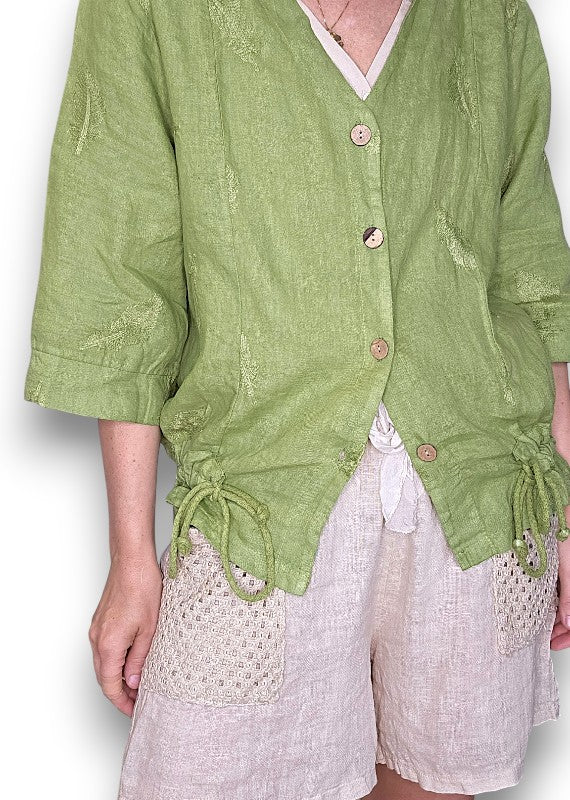 Helga May Avocado C'est La Vie Drawstring Jacket
