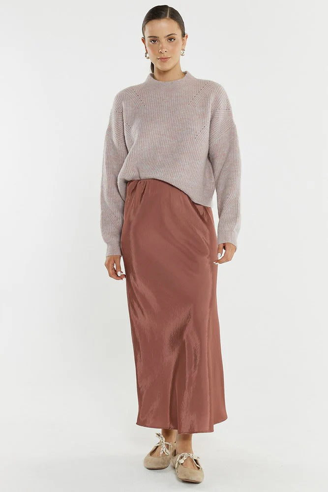 Sass Nell Bias Skirt Rosewood