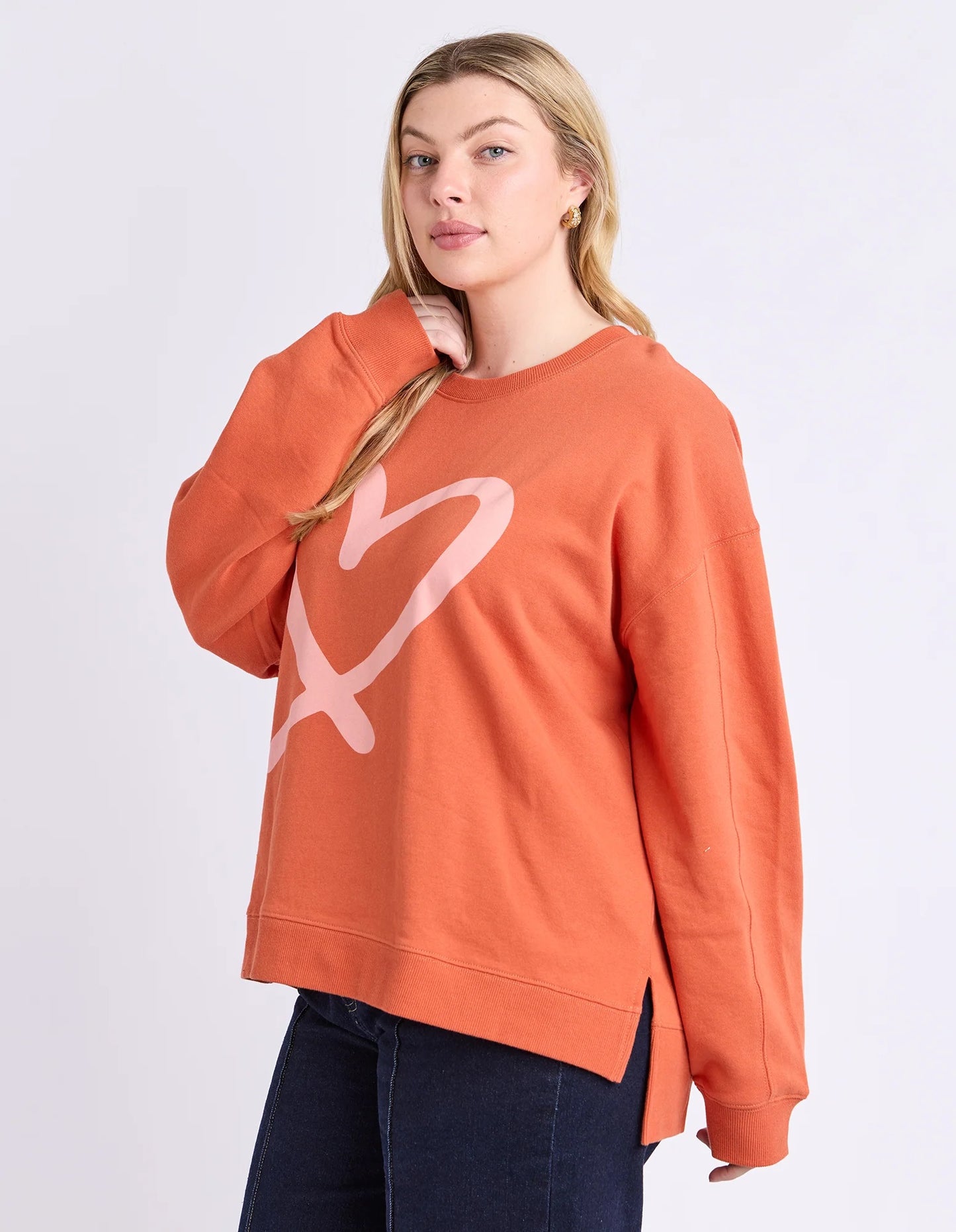 Elm Elin Crew Orange