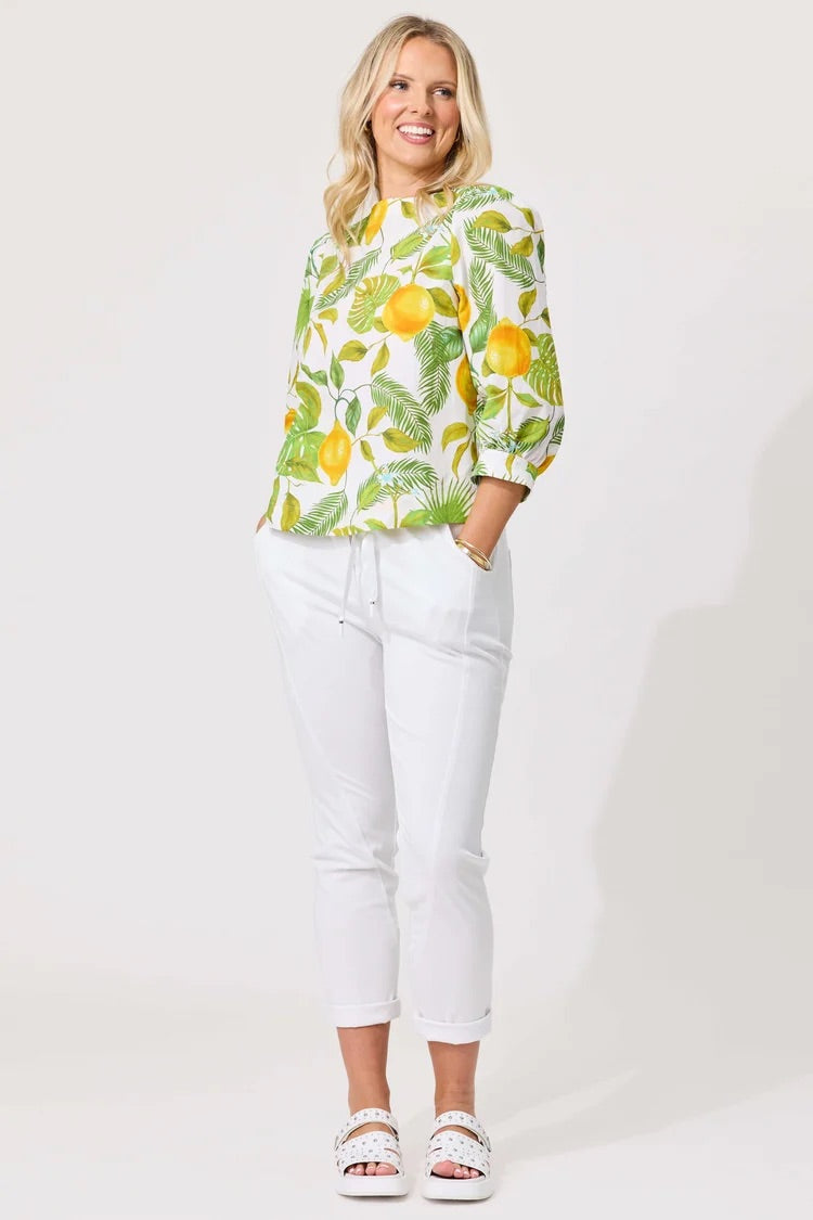 Lemon Tree Lolita Top Lemon Print
