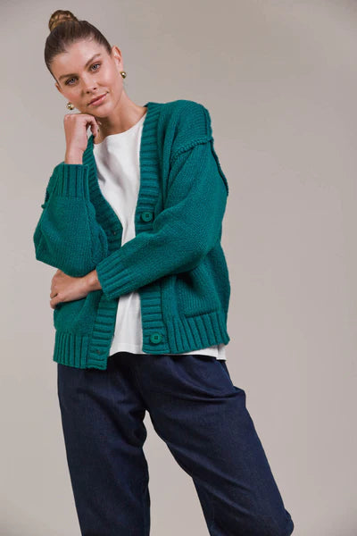 Eb & Ive Katana Cardigan Teal