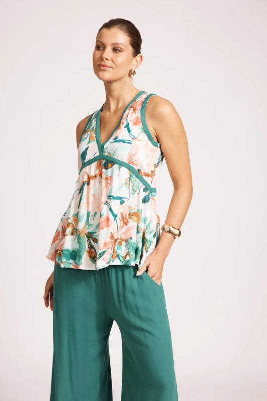 Eb & Ive Alegria Spliced Tank-Estate/Teal
