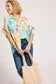 Eb & Ive Parisio Tie Shirt-Mint Bloom