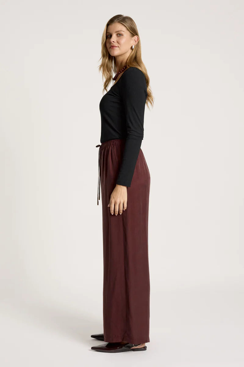 Eb & Ive Calista Pant Mahogany