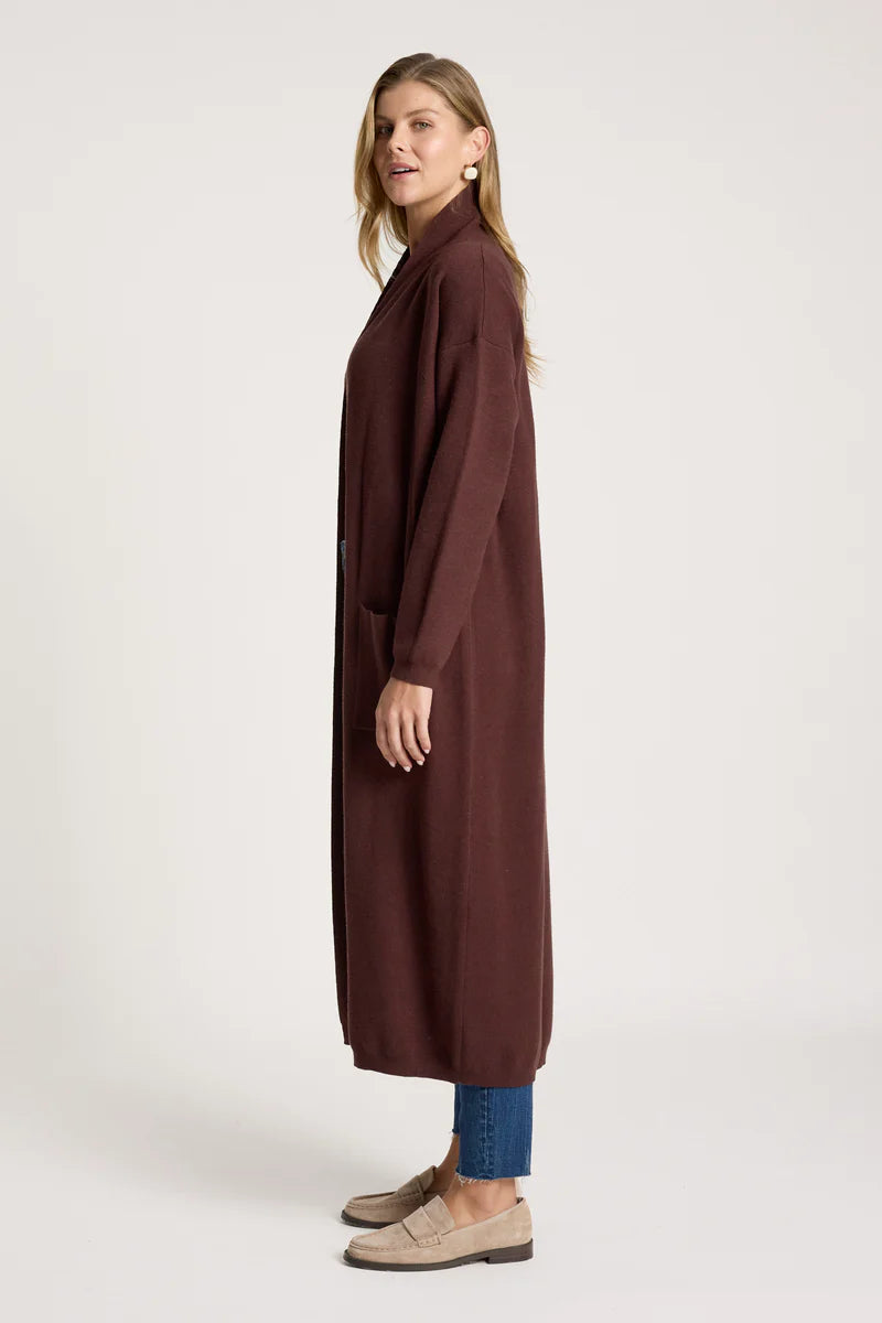 Eb + Ive Zala Cardigan- Mahogany