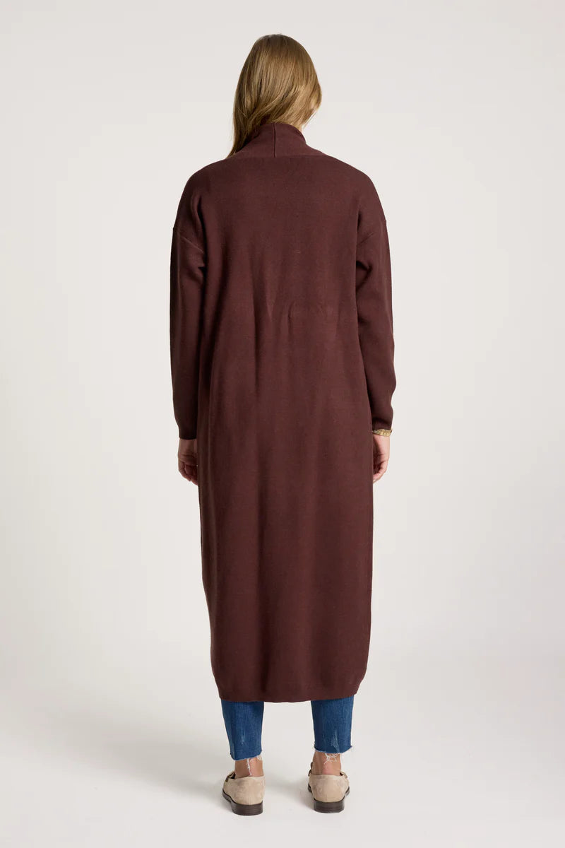 Eb + Ive Zala Cardigan- Mahogany