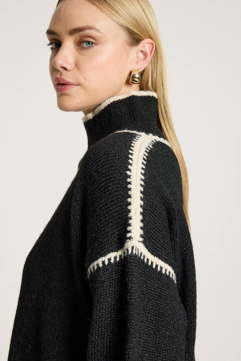 Eb & Ive Orin Jumper- Black/Dune