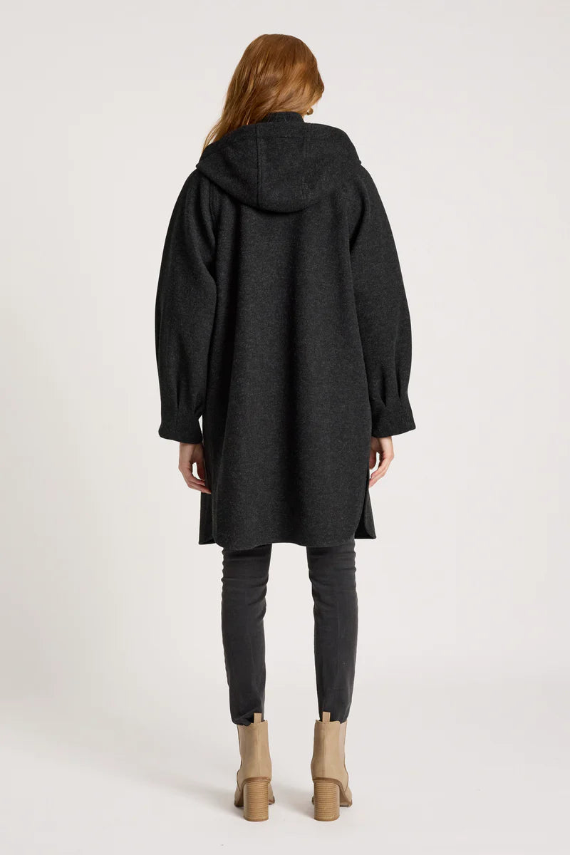 Eb & Ive Sable Hood Jacket-Charcoal