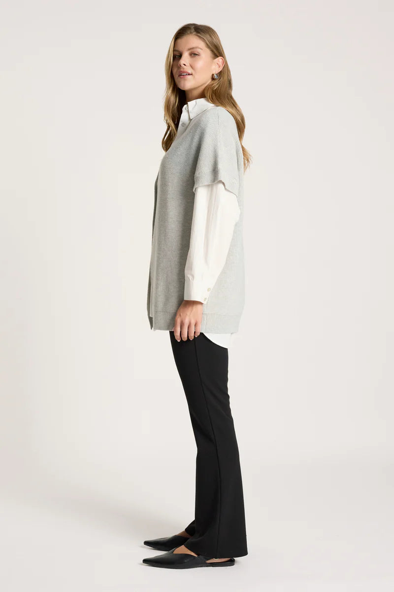 Eb & Ive Berber Vest Cardigan- Marle