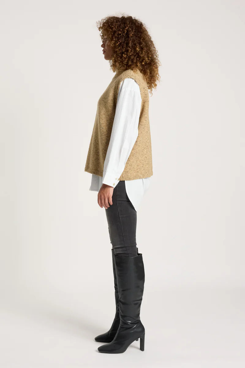 Eb & Ive Zarda Knit Vest- Mocha