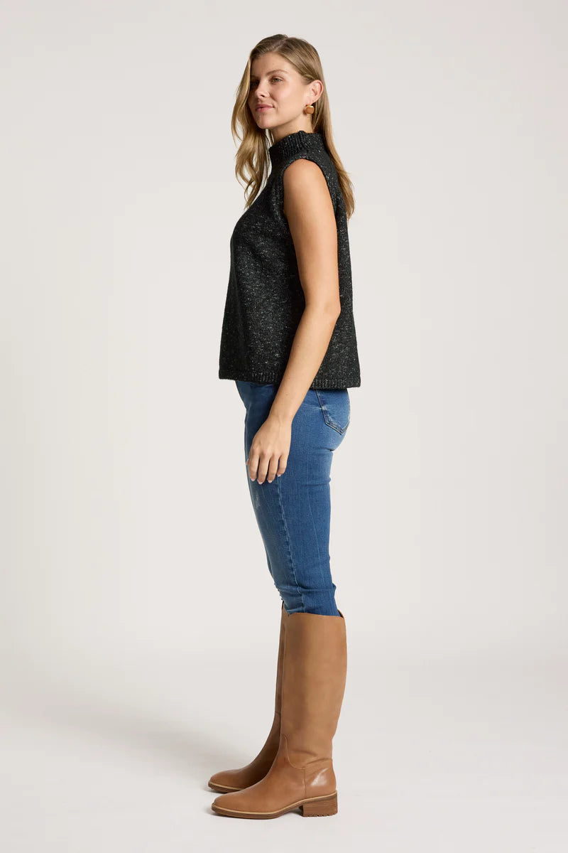 Eb + Ive Zarda Knit Vest- Black