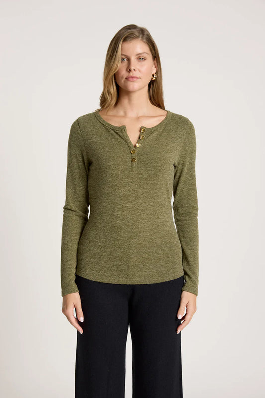 eb+ive Rumi Long Sleeve Top Olive