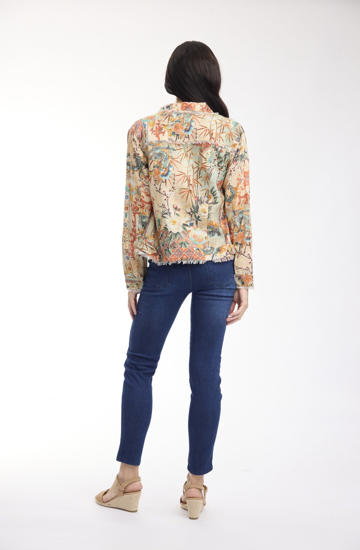 Orientique Gordes Jacket Fringe Main Print