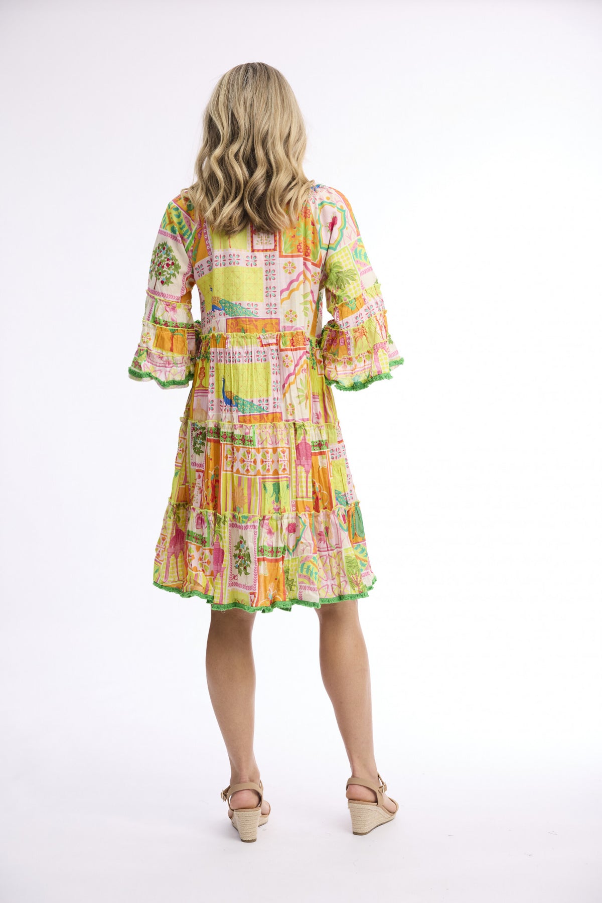 Orientique Gulnar Dress Layers Print