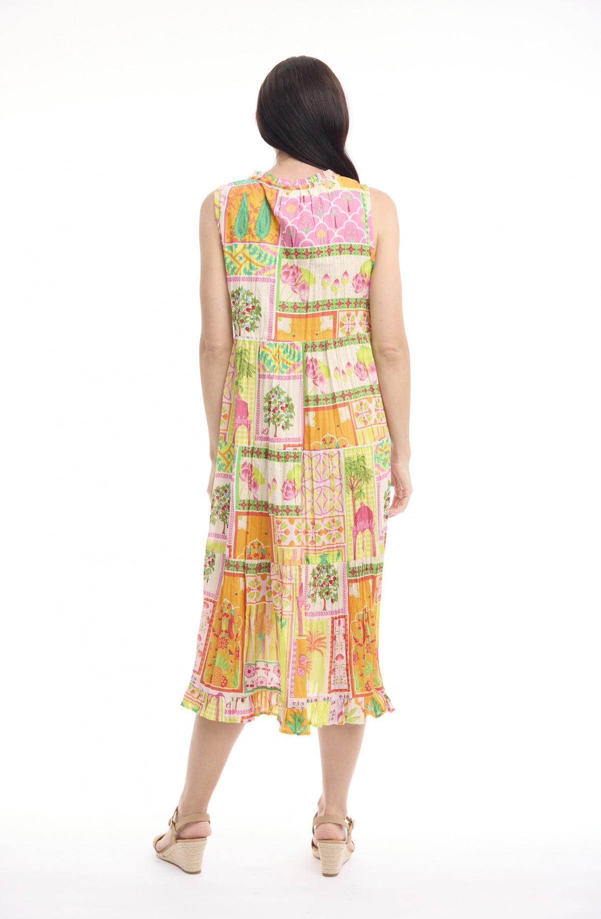 Orientique Gulnar Dress Layers Print