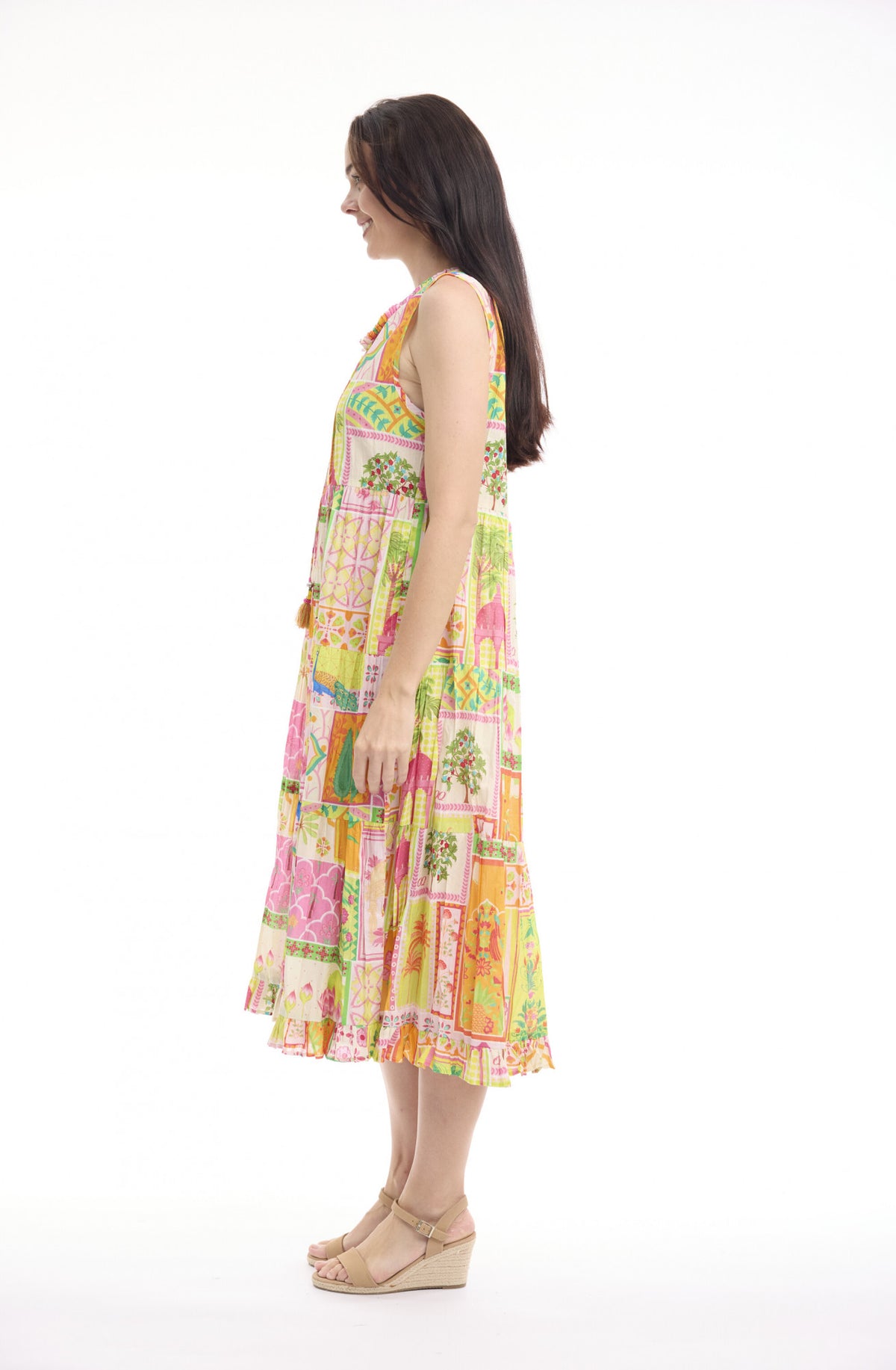 Orientique Gulnar Dress Layers Print