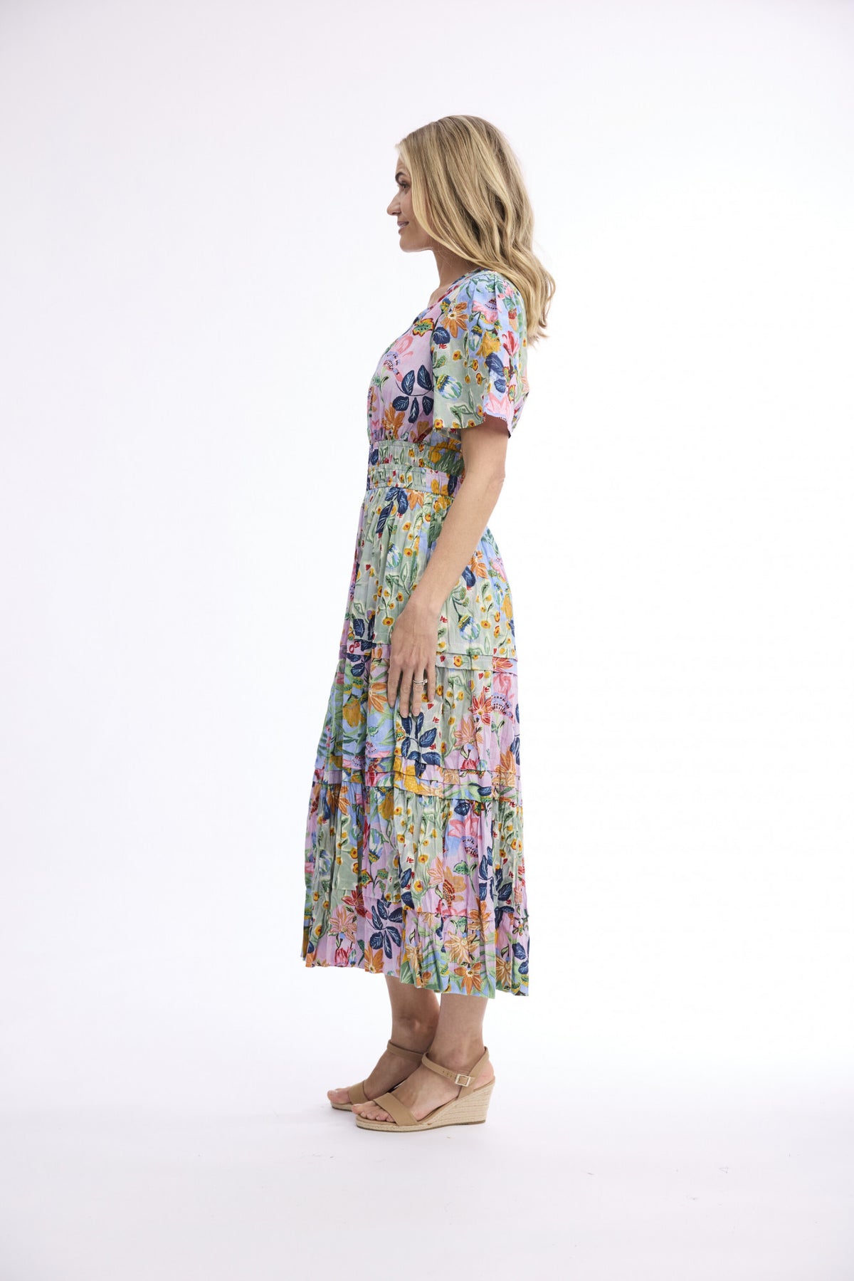 Orientique Sur Mer Dress Maxi SS Print