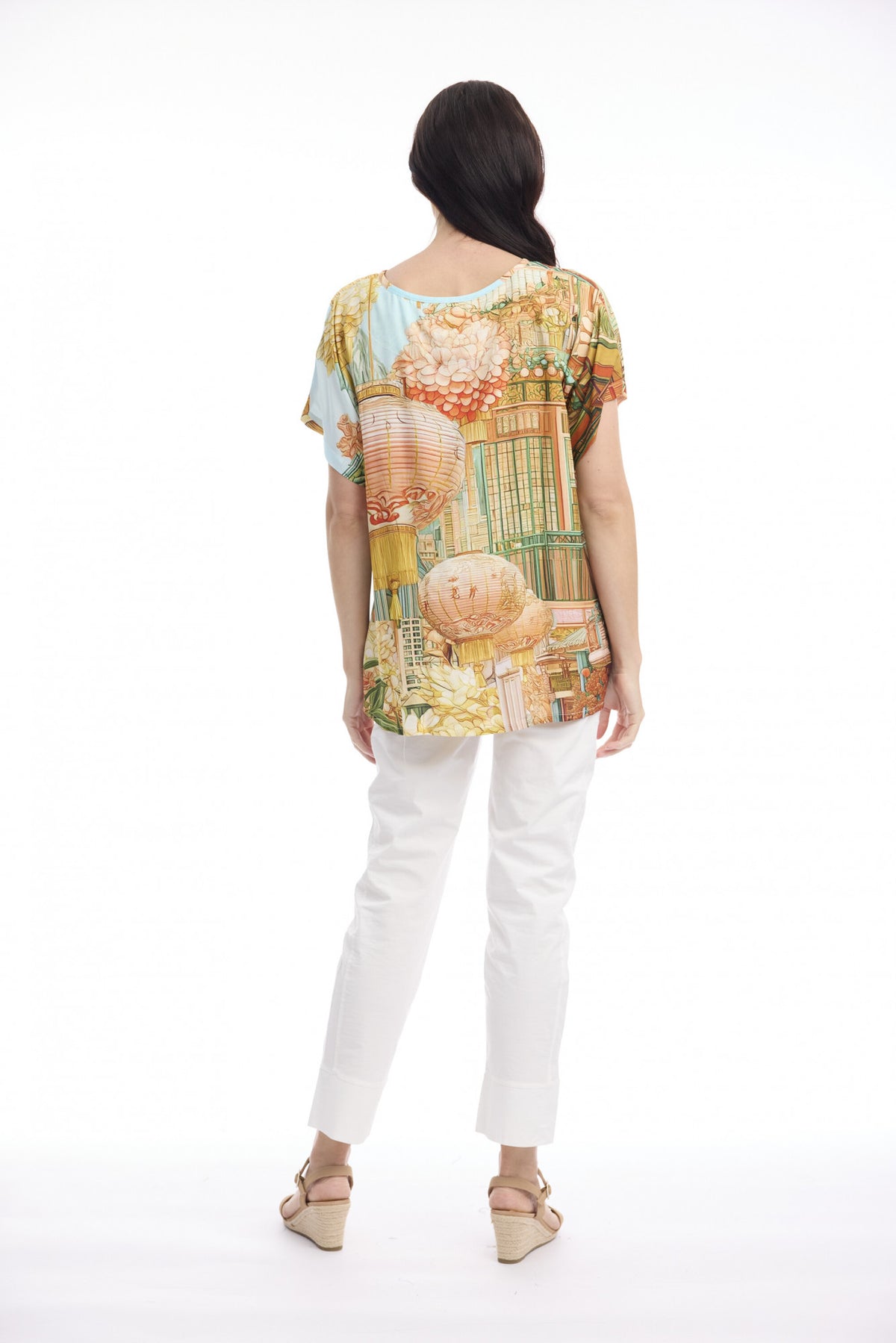 Orientique Digital Top Pleated Oriental Dreams