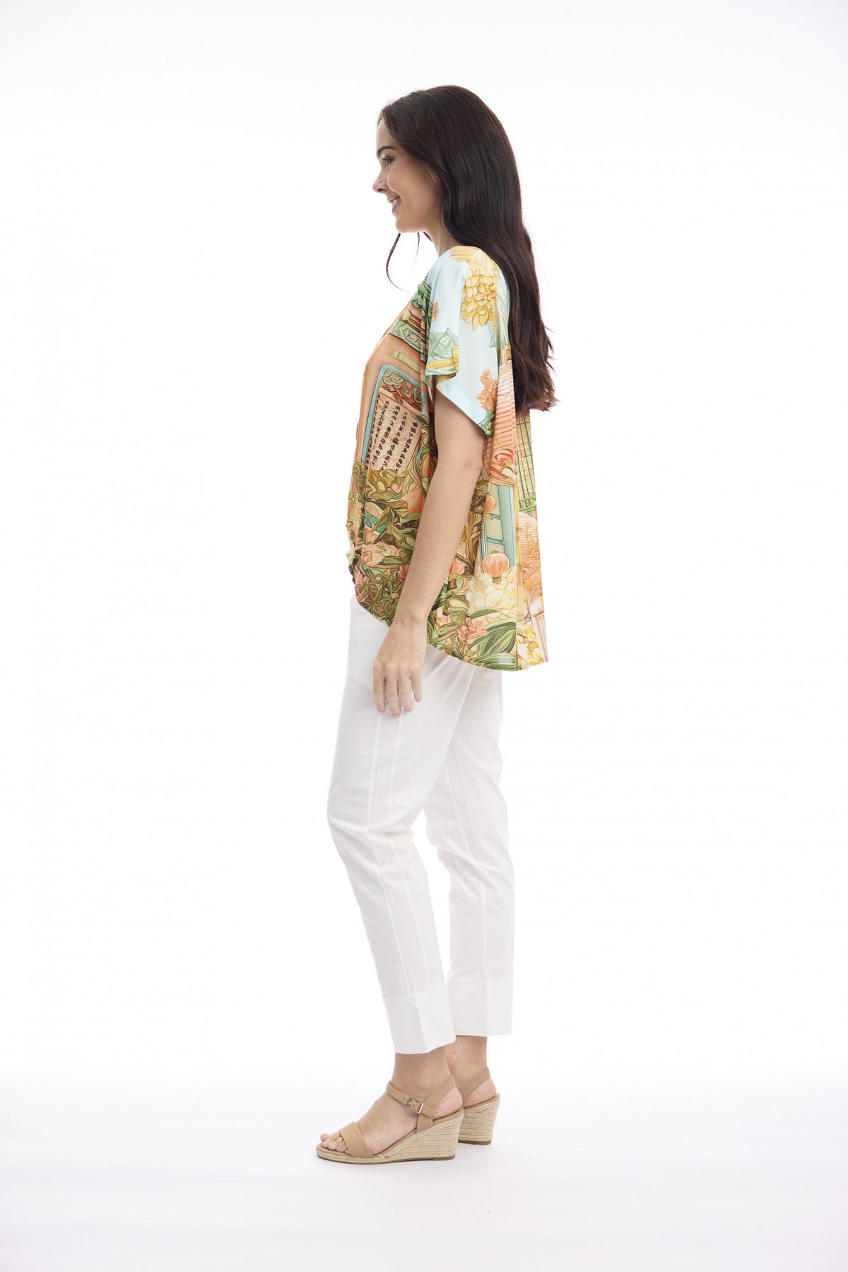 Orientique Digital Top Pleated Oriental Dreams