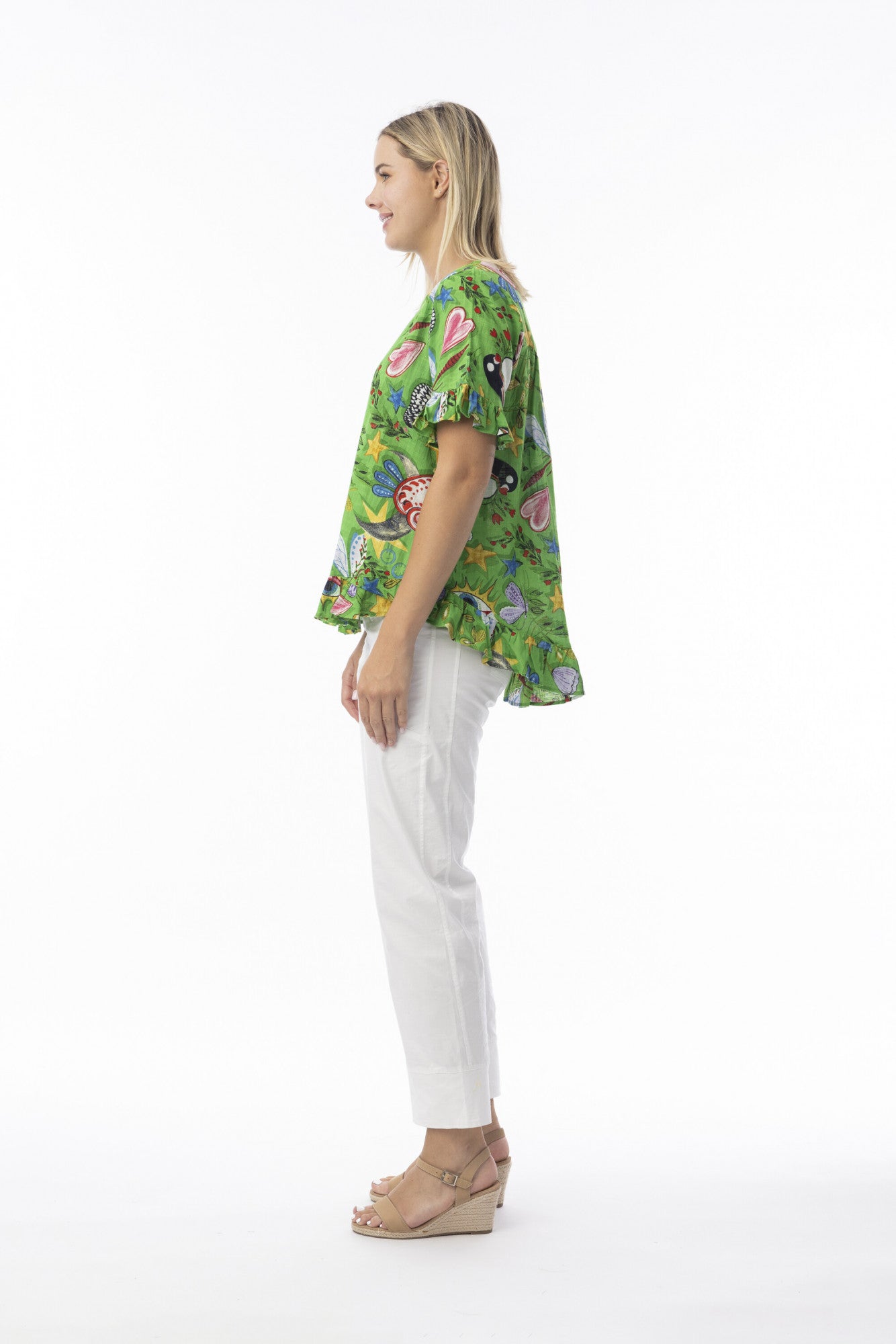 Orientique Santa Fe Top Frill Print