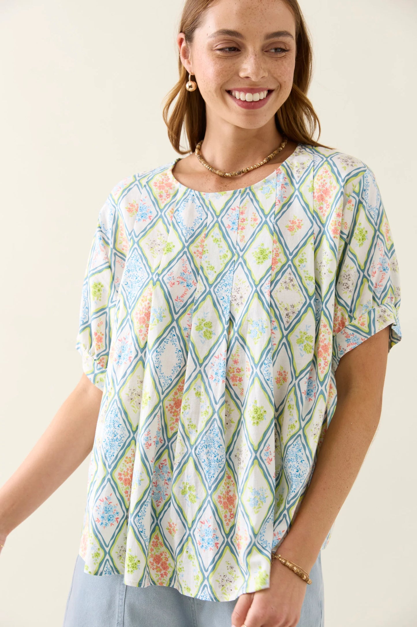 Isle of Mine Ingrid Pleat Top-Tile