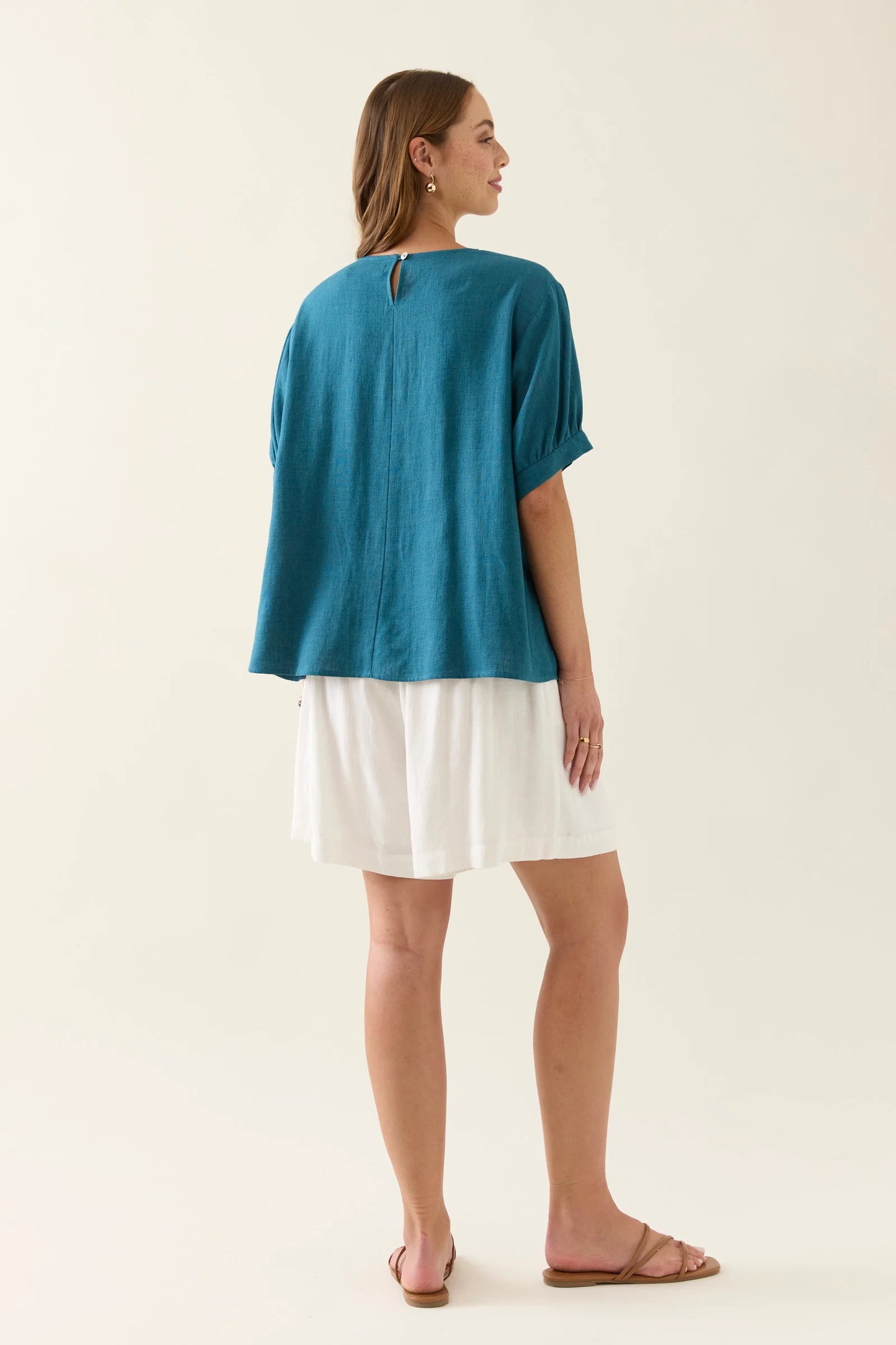 Isle of Mine Ingrid Pleat Top-Baltic