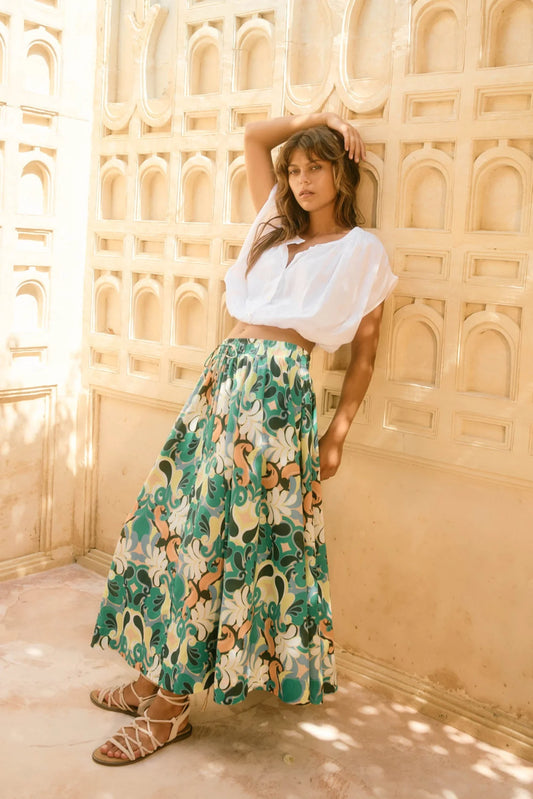 Isle of Mine Aurora Maxi Skirt-Paisley