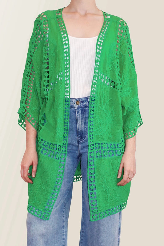 Isle of Mine Oline Kimono Green OS