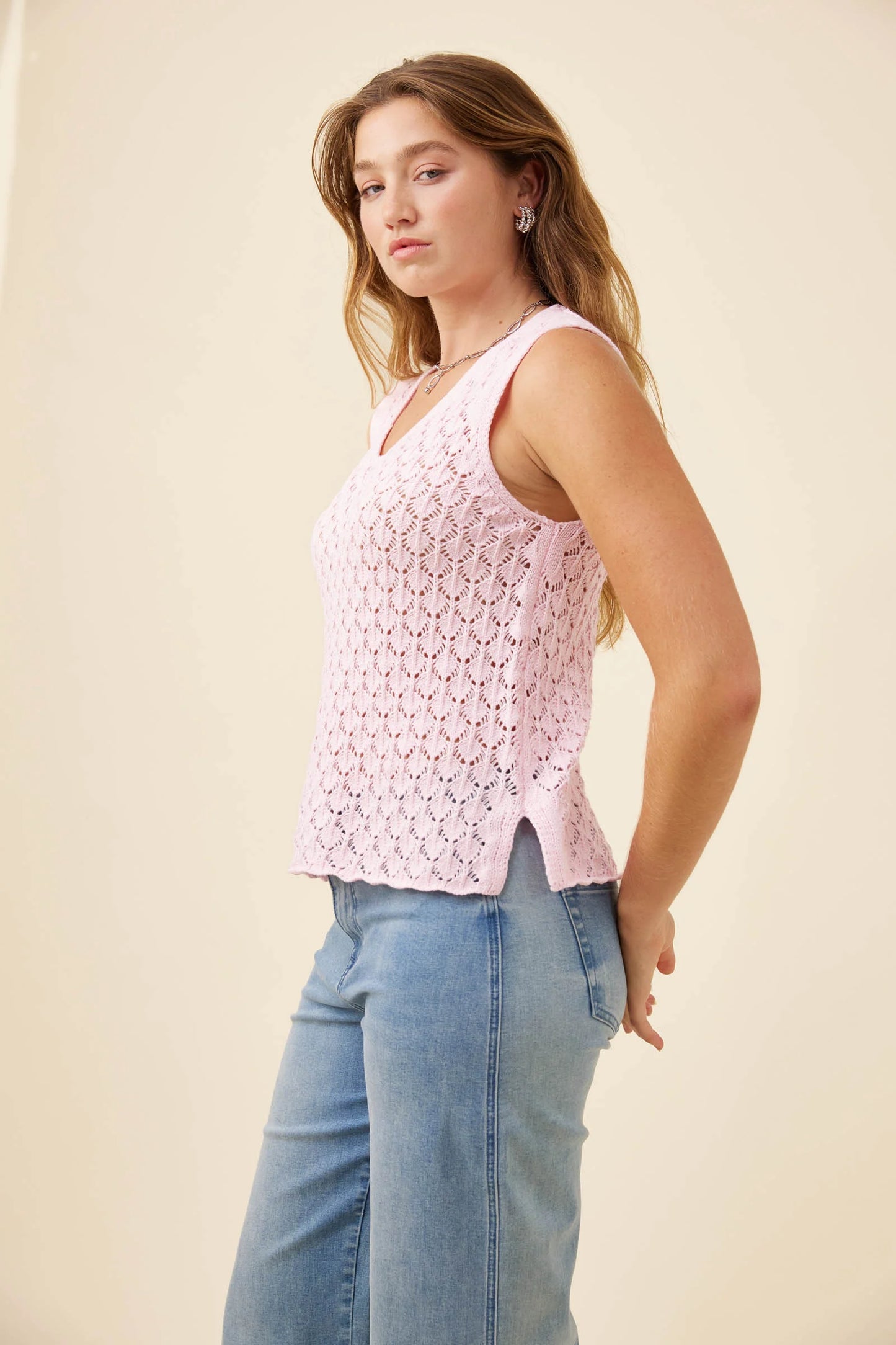 Isle of Mine Mia Knit Top Light Pink