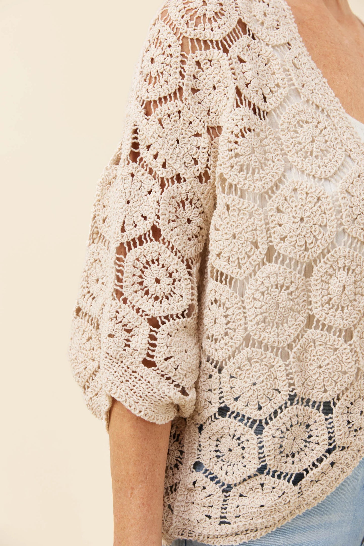 Isle of Mine Maggie Crochet Cape Canvas OS