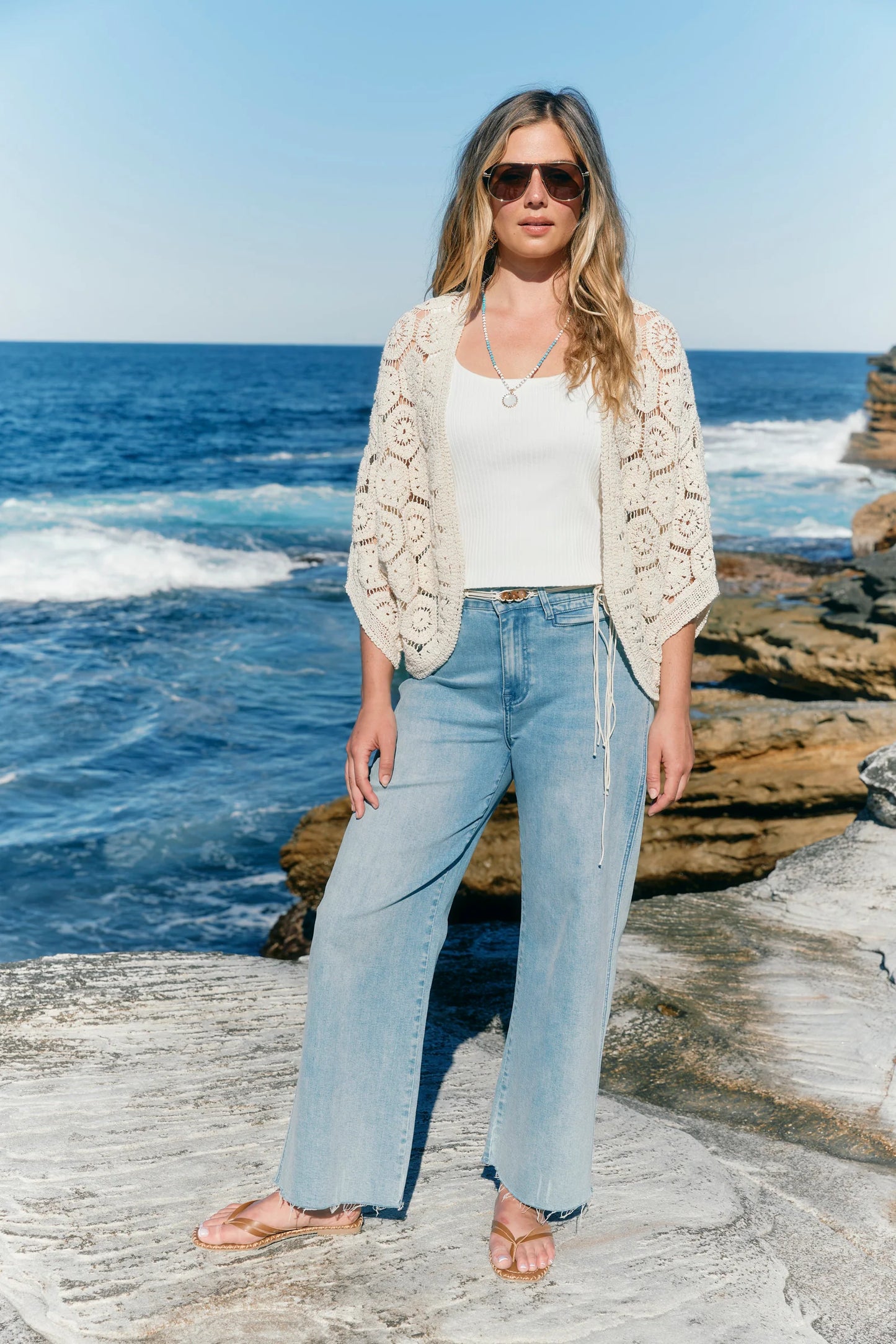Isle of Mine Maggie Crochet Cape Canvas OS