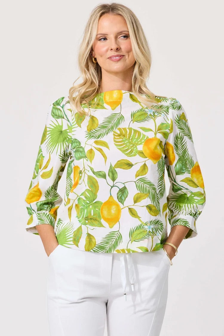 Lemon Tree Lolita Top Lemon Print