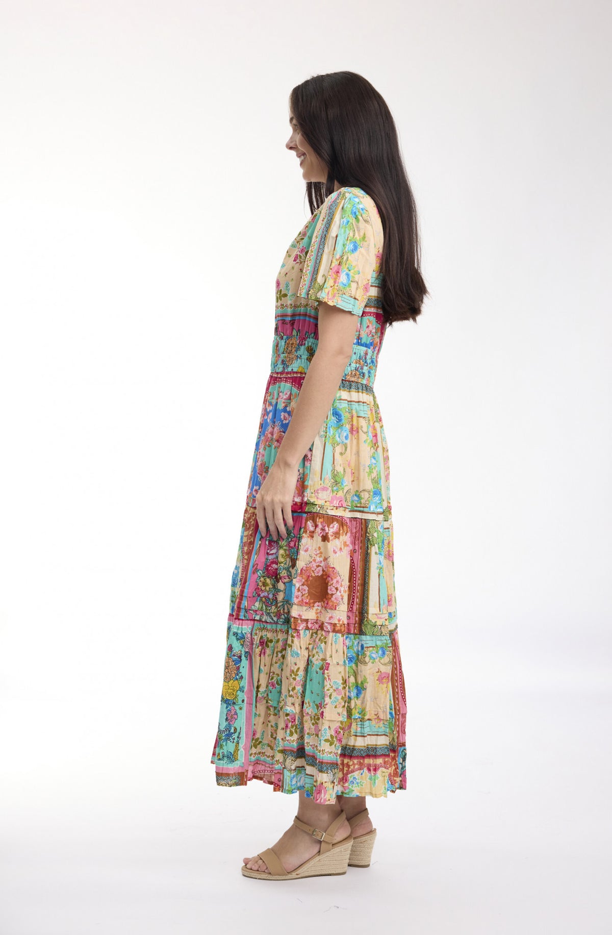 Orientique Foulard Fleurs Maxi Dress