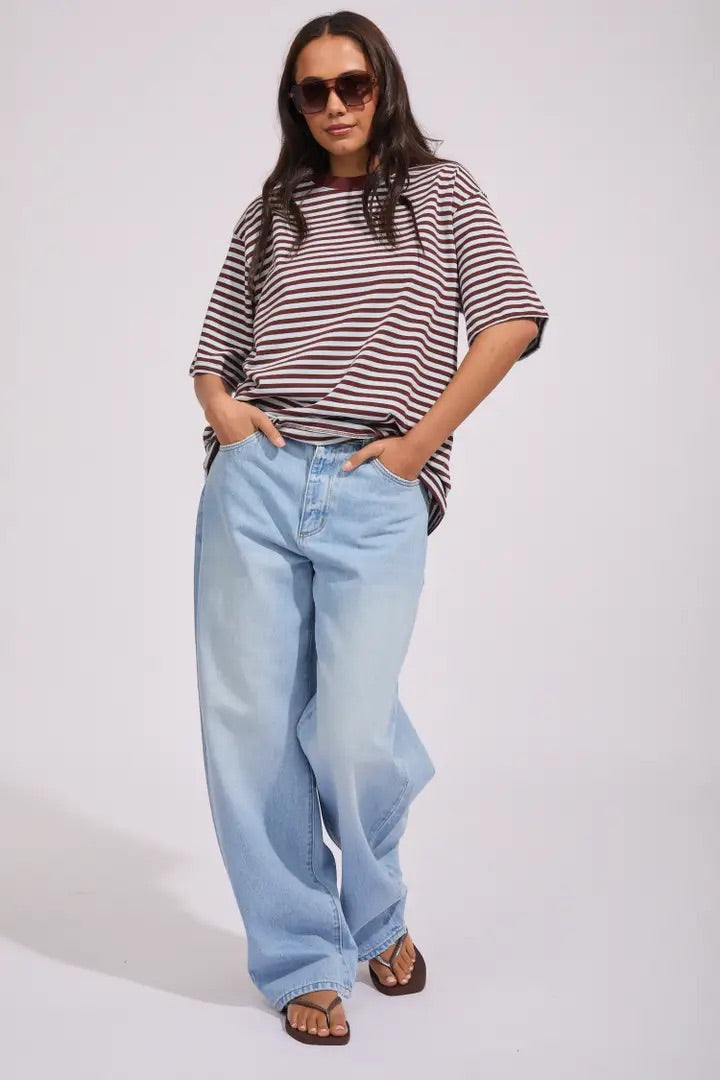 Silent Theory Stripe Tee Light Blue