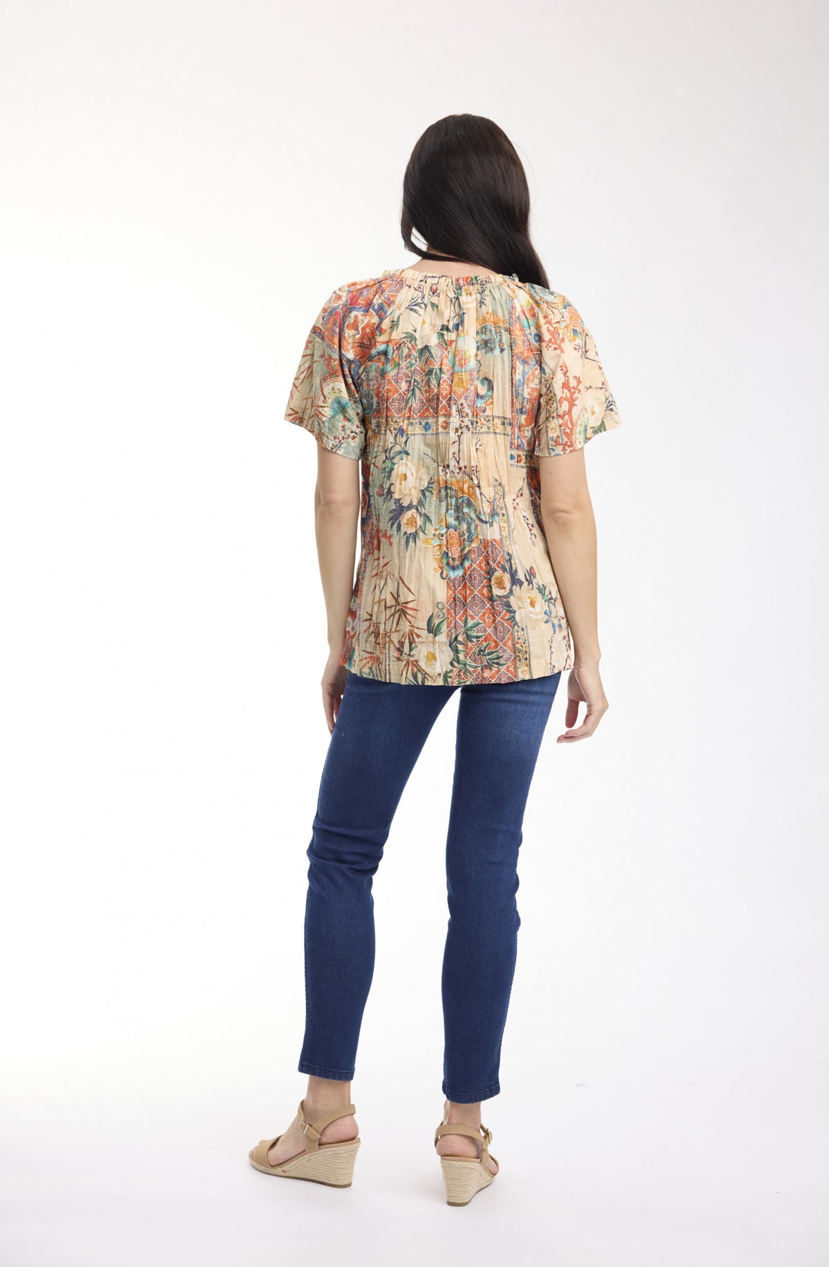 Orientique Gordes Top Frill Neckline