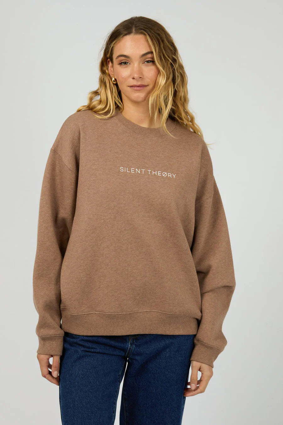 Silent Theory Logo Crew Brown