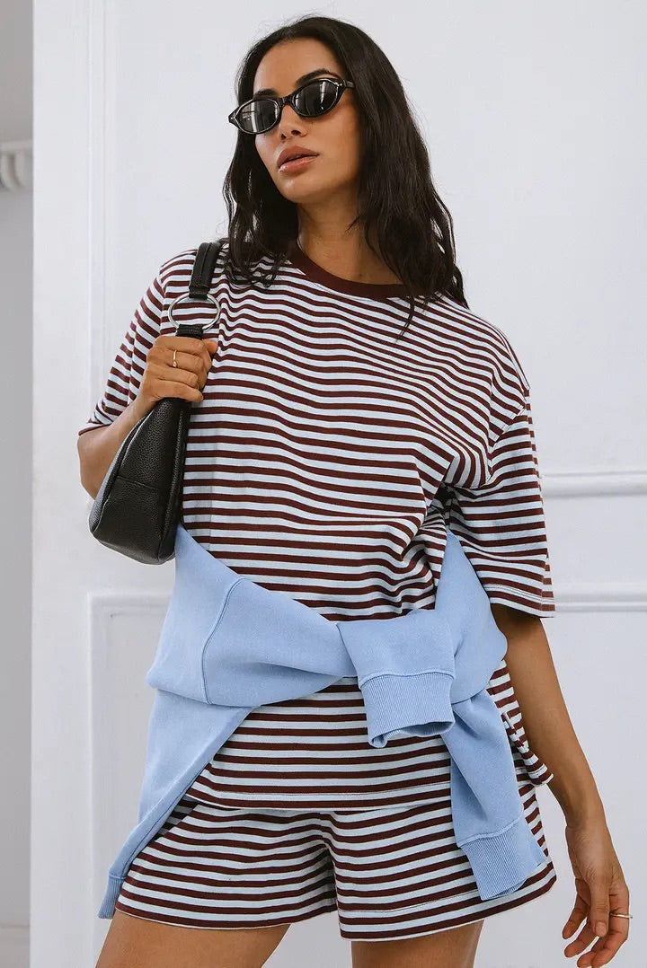 Silent Theory Stripe Tee Light Blue