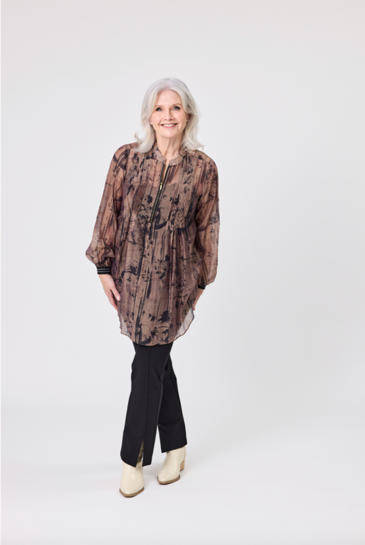 Lemon Tree Liza Top & Singlet Brown Shades