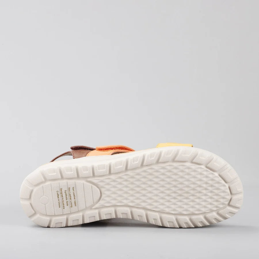 CC Resorts Pershing Sandal Mustard/Tan/Coffee