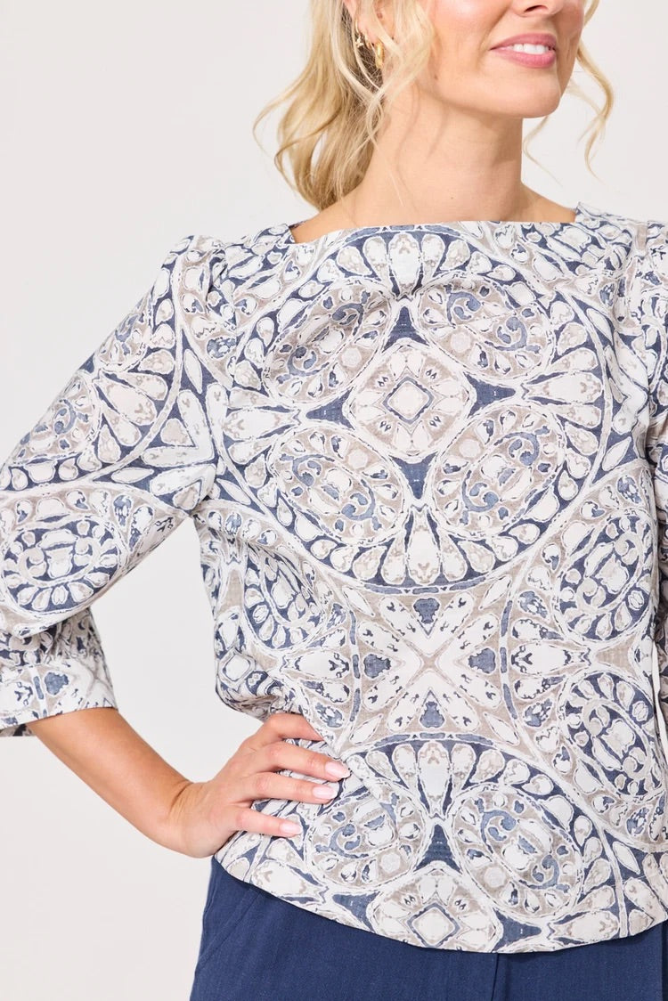 Lemon Tree Lolita Top Mosaic Print