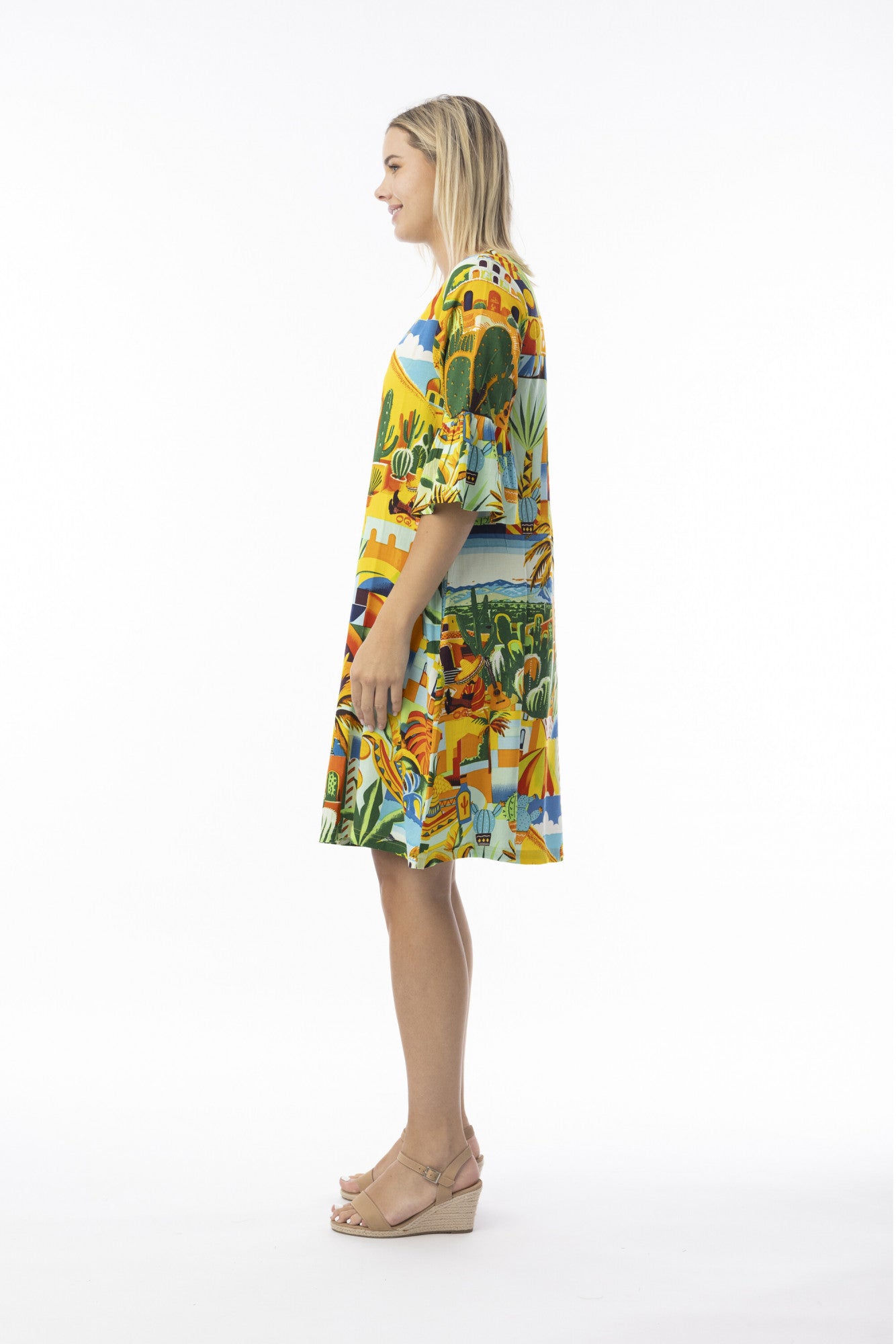Orientique Guatemala Contemporary Print Dress